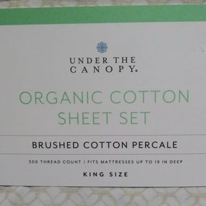 NWOT - Opened - Organic GOTS Cotton Sheet Set  - CALI King